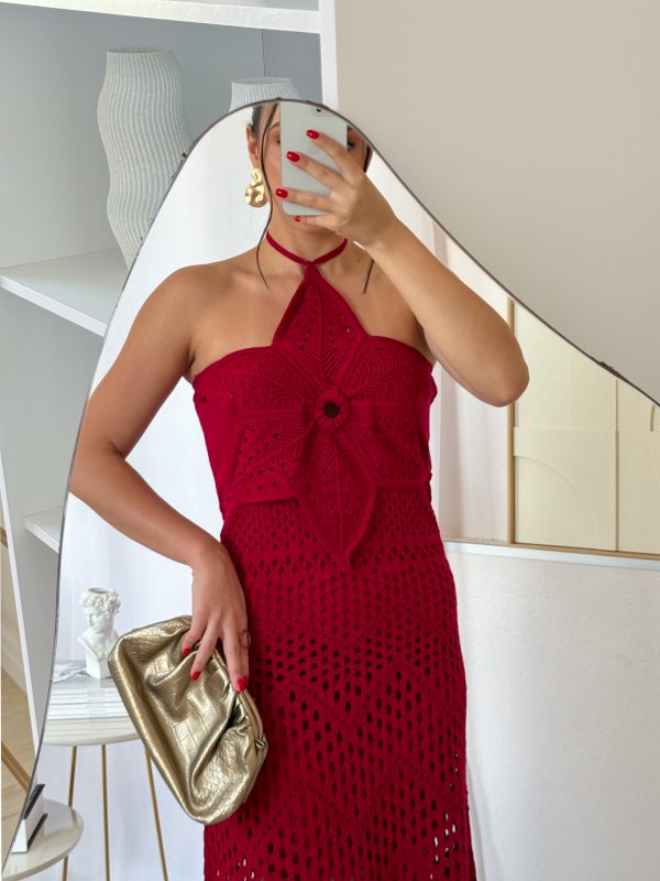 Vestido Midi Modal Com Aplicação Flor - Image 3